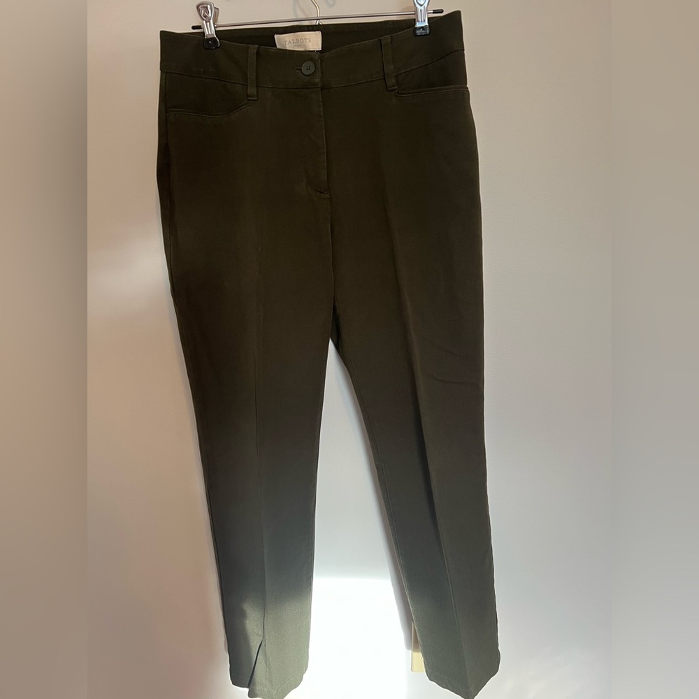 Talbots Dark Olive Straight Leg Pants